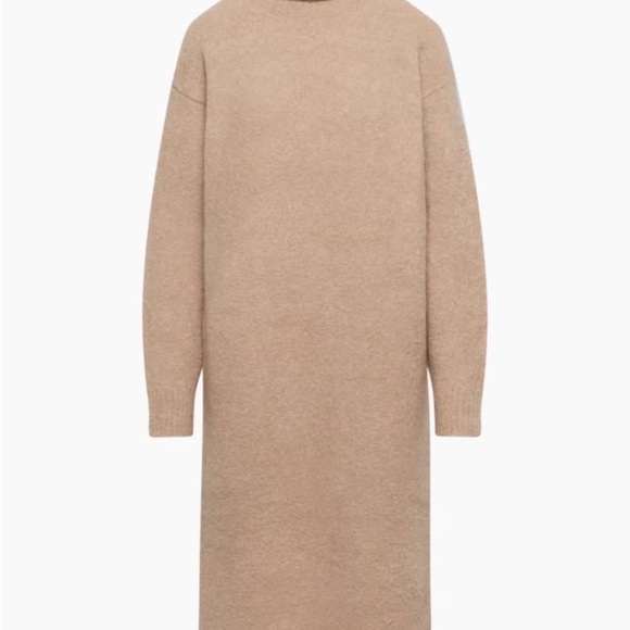 NEW Aritzia Wilfred Taylor Dress in Caramel Gold Tan Brown | size S - Picture 5 of 10